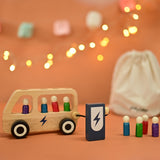 Wooden Double Decker Bus EV