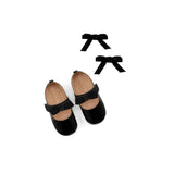 Midnight ballerina + Black glitter bow clip double