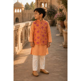 Fushia printed bundi set