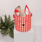 Rabbit Round basket-red