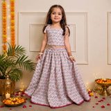Girls Lehenga Set- Tulips