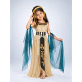 Gold & Green Egyptian Girl, Kids Halloween Costume Fancy Dress Up