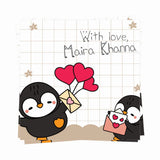 Gift Tags Square - Penguin Parade