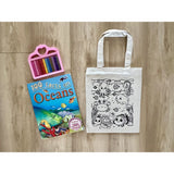 DIY Colouring Underwater World Tote Bag