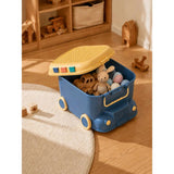 Blue Cartoon Toy Bus-Shaped Kids Mini Toys/Cars Storage Box
