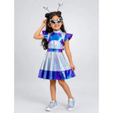 Holographic Alien Girl, Kids Halloween Costume Fancy Dress Up