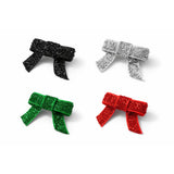 Black/ Silver/ Red/ Green Glitter mini Hair Clips