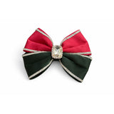 2 colour Bow with Crystal