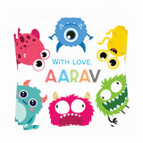 Gift Tags Square - Little Monsters