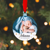 Personalised Ornament -First Christmas Blue