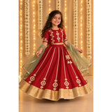 Ruby gota embroidered lehnga