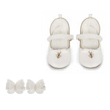 White flutter fly ballerina + White butterfly clips
