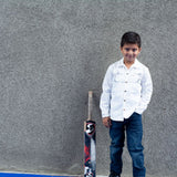 Cricketer Embroidered Shirt - White