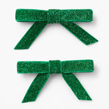 Green Glitter bows