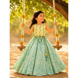Mint leaf tassel Lehenga Set