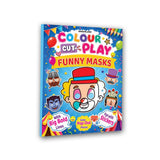 Colour Cut Play :  Funny Masks- A Creative Sticker Activity Book for Kids Ages 4–8