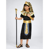 Black & Gold Egyptian Pharaoh Boy, Kids Halloween Costume Fancy Dress Up