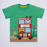 Green Safari tour bus T-shirt