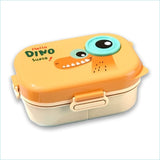 Orange Big Eye Dino 2 decker Lunch Box for Kids