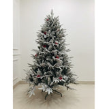 Swen 6 feet Niva Christmas Tree with Red Cherries, Pine Cones and Frosting