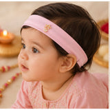 Pink Headband with Customized Initial Charm