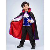Black & Blue Coat Vampire, Kids Halloween Costume Fancy Dress Up