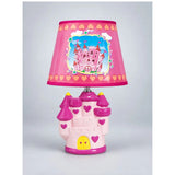 Pink Princess ceramic Castle side Bed Table Lamp, Kids Room Decor