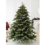 Swen 8 feet Raz Christmas Tree with Cherries and Dual Color Leaves