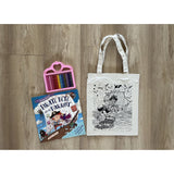 DIY Colouring Pirate and Parrot Tote Bag