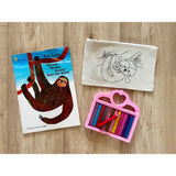 DIY Colouring Mummy and baby Sloth Pouch