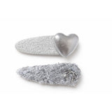 Silver emb with heart