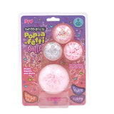 Pop-a-fetti Balls:Confetti Squishy Balls – Set of 4 (Pink, Silver, Red & Multicolor) Stress Relief & Sensory Play | Shake, Squish & Shine | Sticky, Squishy & Sparkly Fun for Kids & Adults