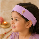 Purple Headband with Customized Initial Charm
