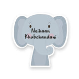 Fancy Shape Sticker - Chubby Elephant