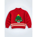 XMAS Tree Star Knitted Winter Cardigan, Christmas Sweater for Kids