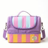 Timeless Stripes Personalized Kids Picnic Tiffin Bag - Candy Stripe