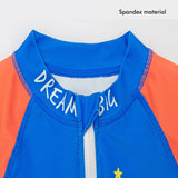 2 pcs Shirt & Pants set LSB Blue & Orange Space Swimwear Full length for Kids with UPF 30+