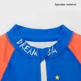 2 pcs Shirt & Shorts set LSB Blue & Orange Space Swimwear Knee length for Kids with UPF 30+