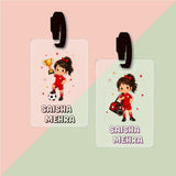 Bag Tag (Transparent) - Football Girl