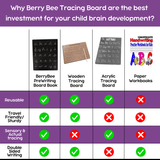Berrybee Reusable Double Sided Tracing Chalkboard Handwriting Practice Board, Gift for Toddlers (Hindi Varnmala)