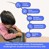 Berrybee 8-in-1 Montessori-Inspired Pre-Writing Board, Educational & Durable (Patterns)