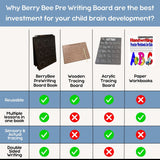 Berrybee 8-in-1 Montessori-Inspired Pre-Writing Board, Educational & Durable (Maths)