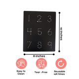 Berrybee Reusable Double Sided Tracing Chalkboard Handwriting Practice Board, Gift for Toddlers (Maths)