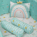 Organic Pillow & Bolsters- Colorful Rainbow