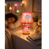 Pink Princess ceramic Castle side Bed Table Lamp, Kids Room Decor