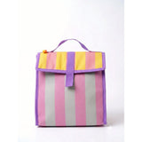Timeless Stripes Personalized Kids Foldover Lunch Bag - Candy Stripe