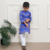 Boys Kurta Set- Midnight Garden