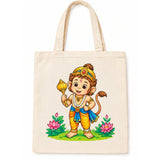 DIY Colouring Lord Hanuman Tote Bag