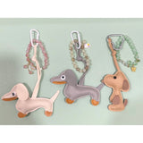Pet Lover Bag Charm with Beaded Bracelet