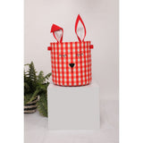Rabbit Round basket-red